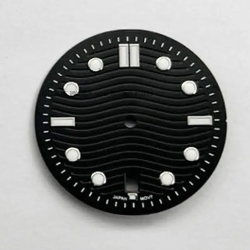 

32.5mm Watch Dial with Calendar Green Luminous Replacement Mechanical Watch Parts For Seamaster Series NH35A NH36 Movement