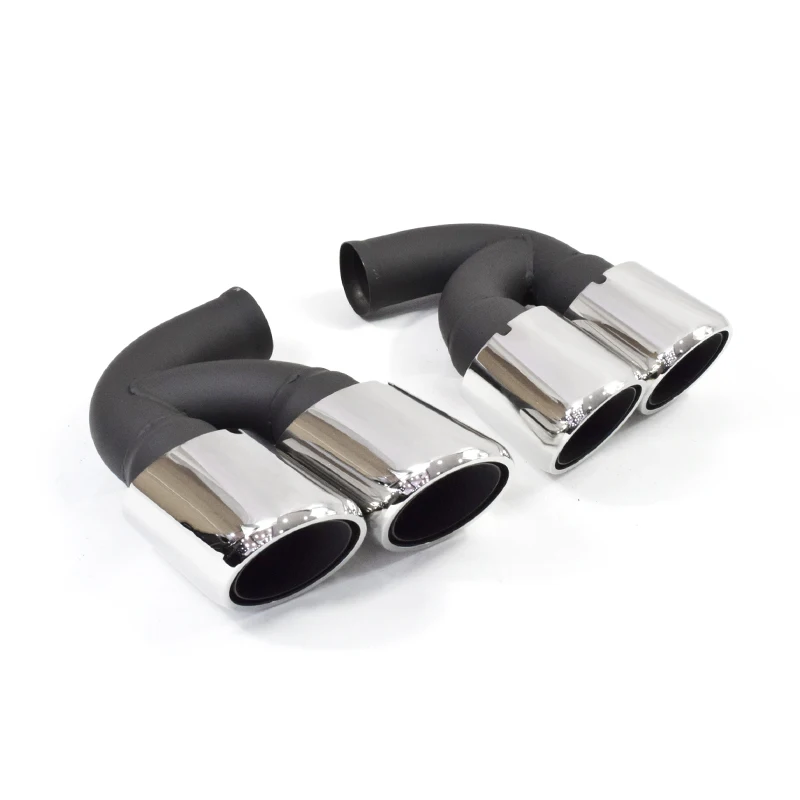 Silver stainless steel exhaust pipe muffler tail throat modification S10-14 car chassis model 958-1-2 original four-pointer