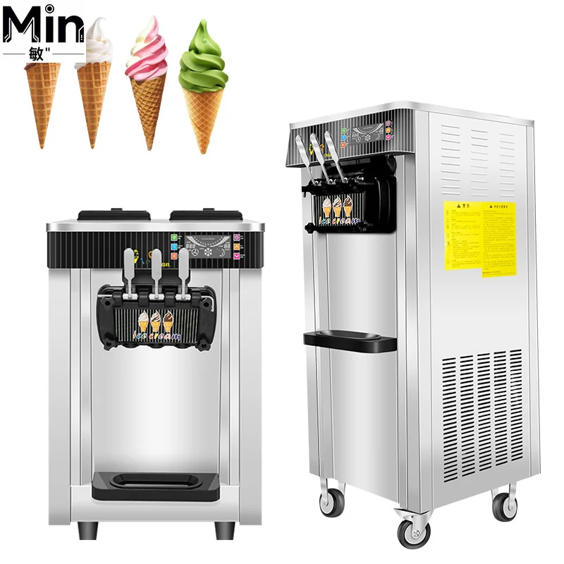 

Commercial Soft Serve Ice Cream Machine, 3 Flavors Automatic Ice Cream Maker Manufacturer