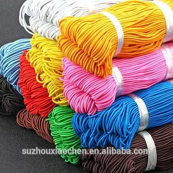 2.5mm 4mm 5mm 8mm 10mm Strong Stretch elastic bungee cord colorful round elastic shock rope rubber cord