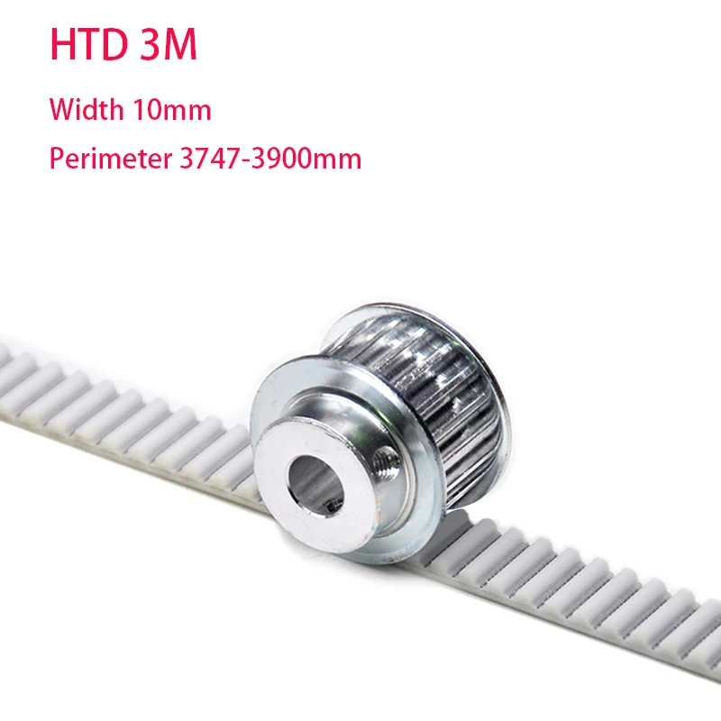 1Pcs Perimeter 3747-3900mm HTD3M PU with Steel Core Timing Belt Width 10mm White Polyurethane Closed Loop Gear Belt