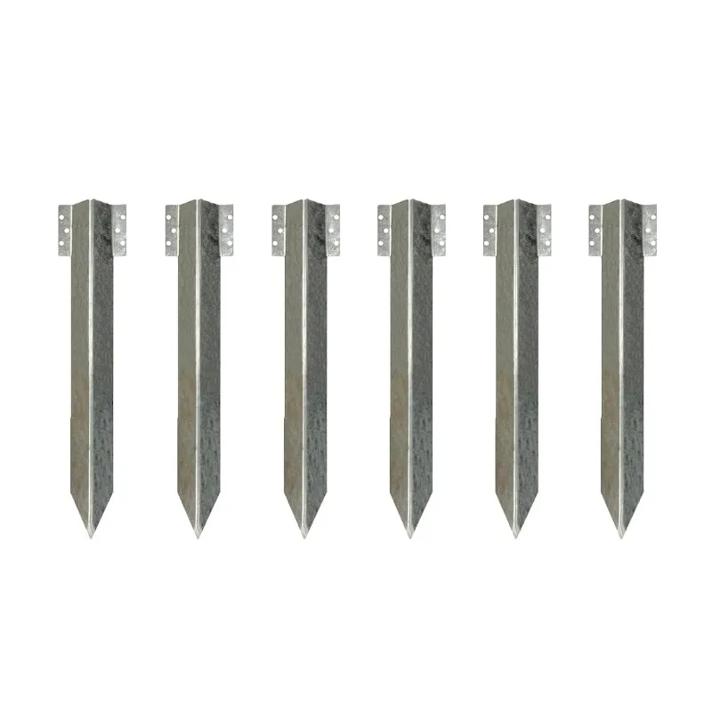 

B84B-Fence Post Repair Stakes 10Pcs Sleeper Stakes, Heavy Duty Metal Stake Anchors Ground Spikes