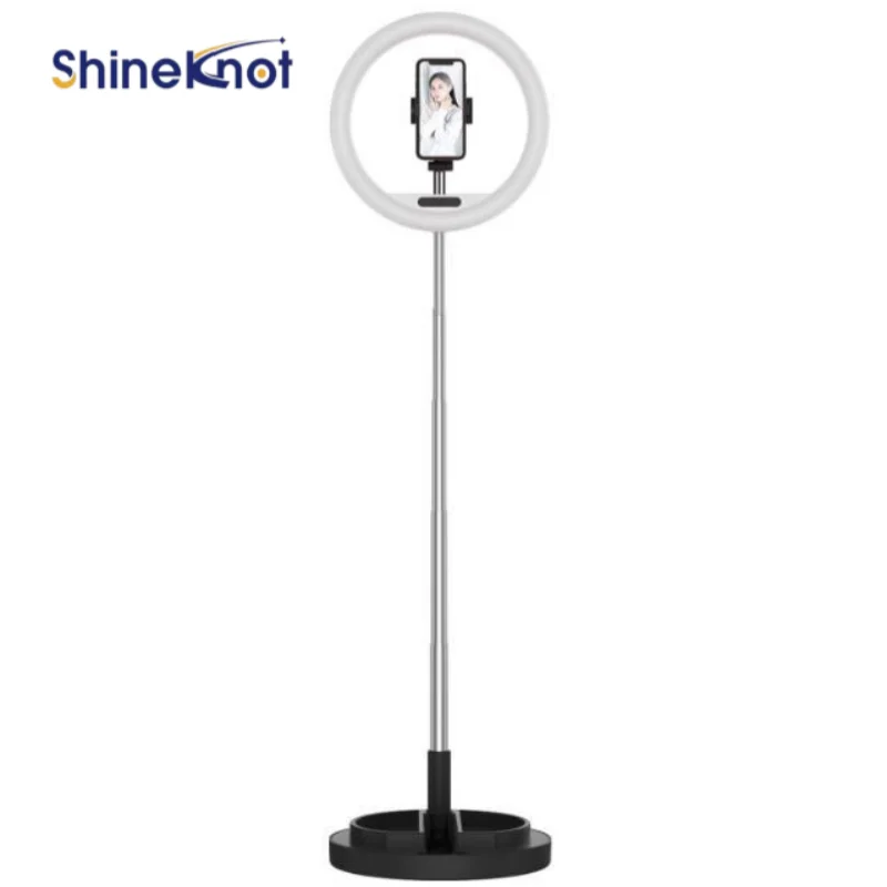 SHINEKNOT Mobile Beauty Fill Lamp Three Position LED 12 Inch Photography Circular Bracket Light Adjustable Eyelash Folding Light view 6