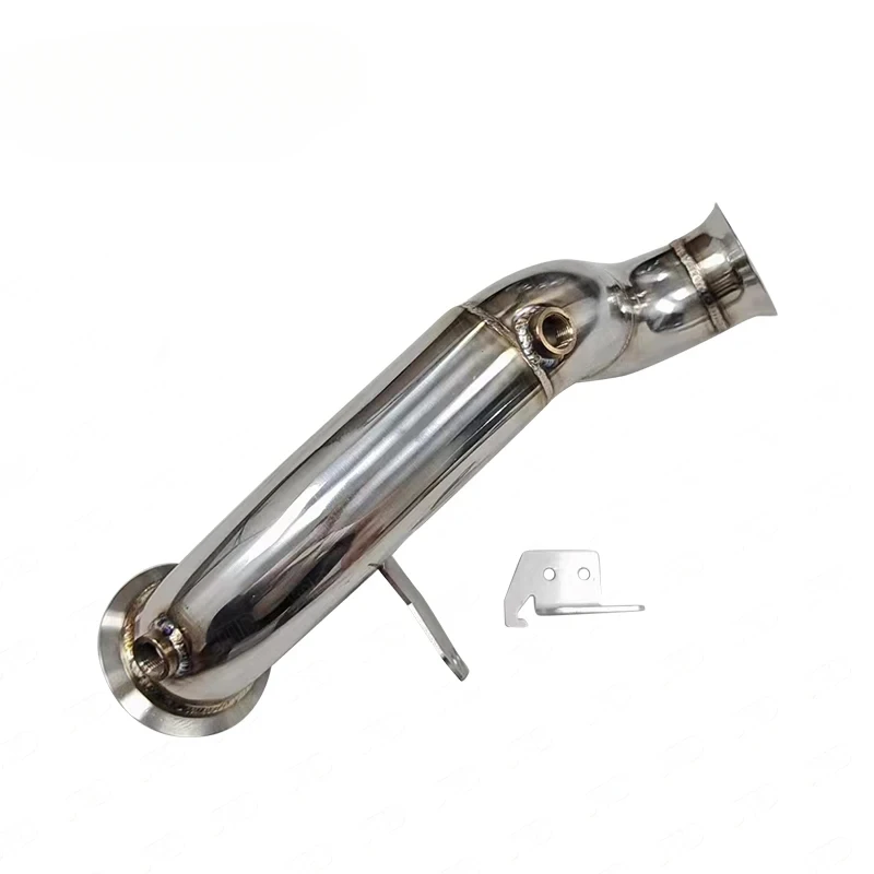 

High quality Car 304 Stainless Steel Exhaust Catless Polished Downpipe LHD For Mercedes-Benz w205 c300 Left Ride Hand Test