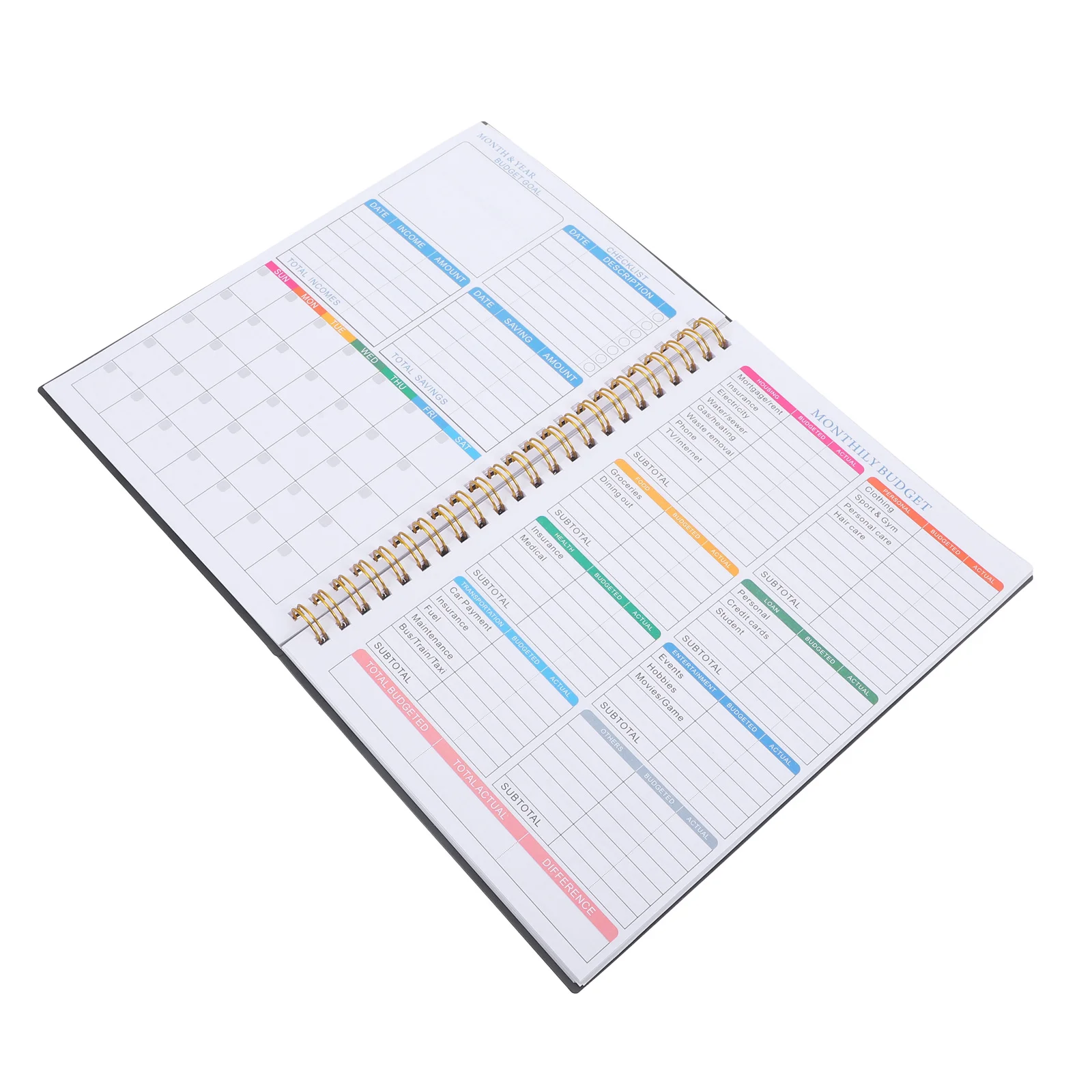 1pc Budget Book Planner Household Expense Tracker Cash Recording Notepad For Home Office Business Money Management Tool