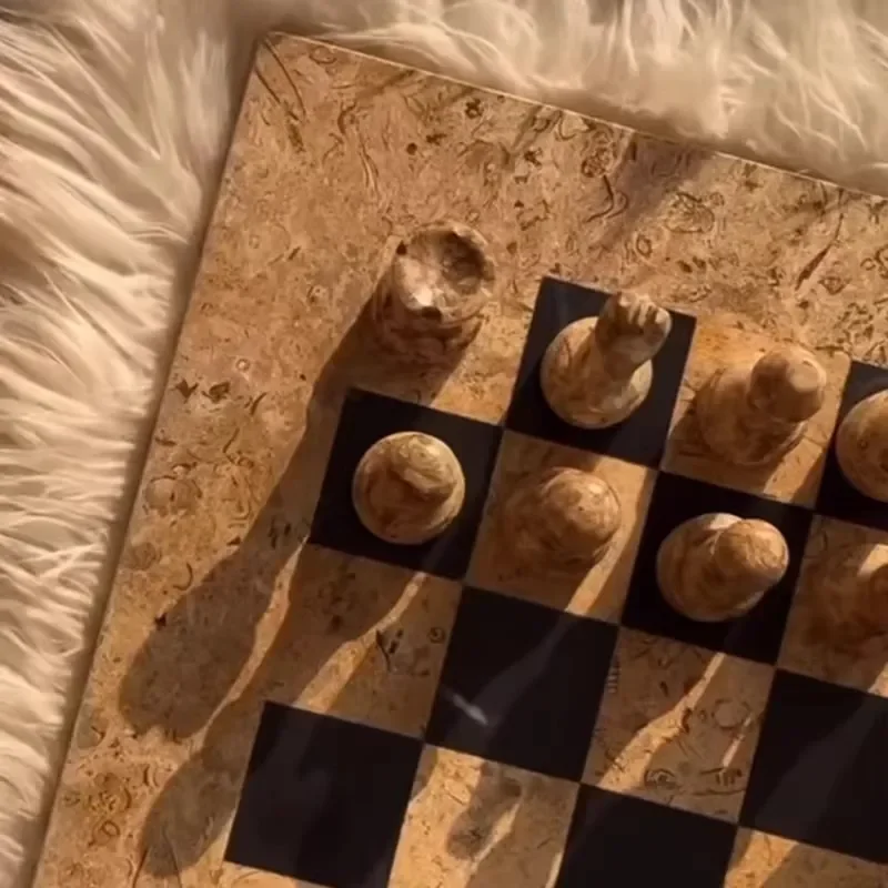 Natural Jade Chess Set Handmade Antique Style Board Game Classic Chinese Xiangqi Pieces Home Study Desktop Decoration Gift