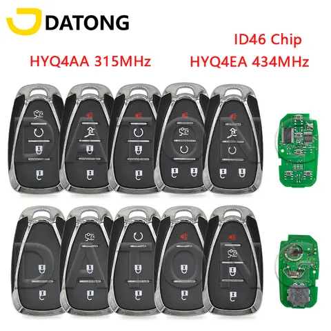 Datong World Car Remote Key Fit For Chevrolet Cruze Malibu Spark Camaro Equinox 2016 2017 2018 315/434Mhz ID46 HYQ4BAA hyq4be