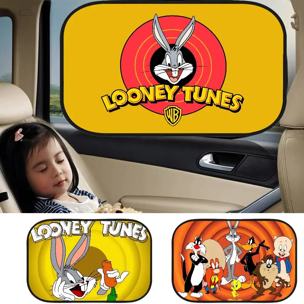 

L-Looney T-Tunes Cartoon Anime Universal Side Window Sunshades Protection Curtain Car Window Sun Shade Visor Protective Window