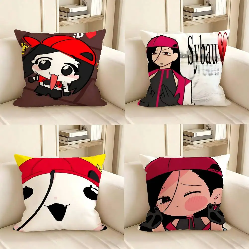 1pc Yi Xi Singer Meat Girl Laser Pillow Case Fashion Square Pillowcase Bedroom Sofa Room Ins Decoration Leisure