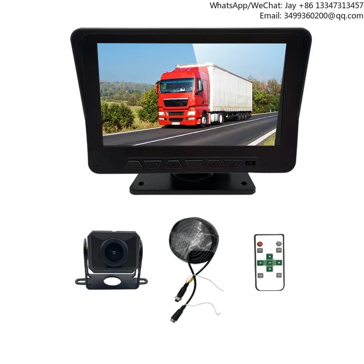 

Factory 7" 1080P Car Backup Rear View Packing Waterproof Reverse Camera For Trucks Bus RV Trailer Excavator