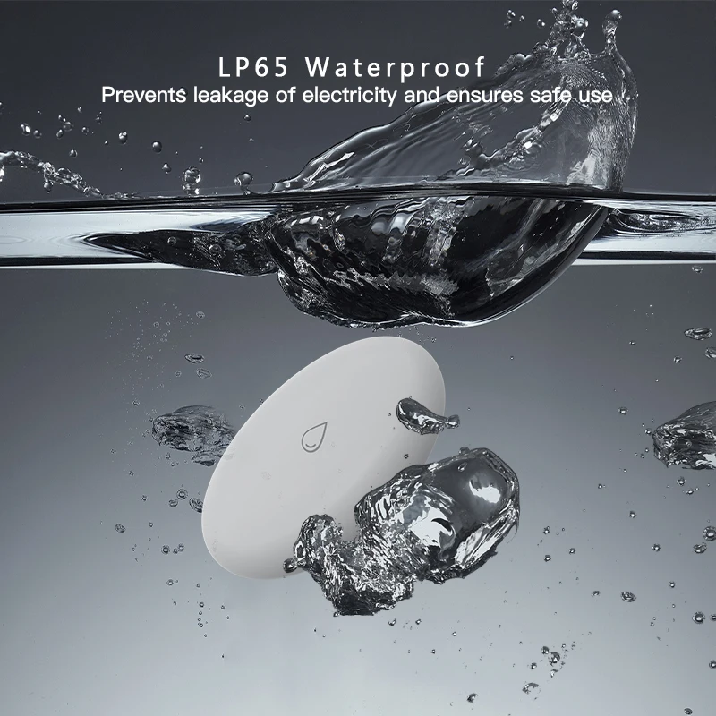 เซ็นเซอร์น้ําเครื่องตรวจจับน้ํารั่ว App การตรวจสอบระยะไกลเข้ากันได้กับ Tuya/SmartLife App และ ZigBee Gateway สําหรับ Home/Office