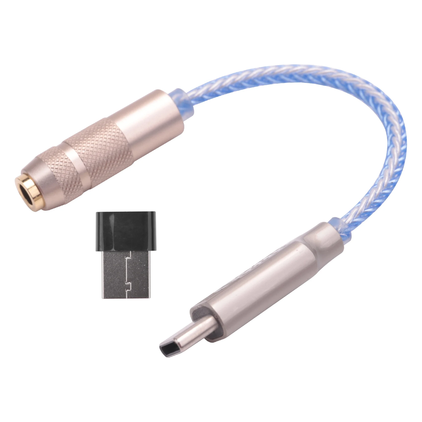 CX31993 USB tipo C DAC cuffia Amp blu con uscita 3.5mm SNR128DB PCM 32B/384KHz per chiamata telefonica Android Windows10