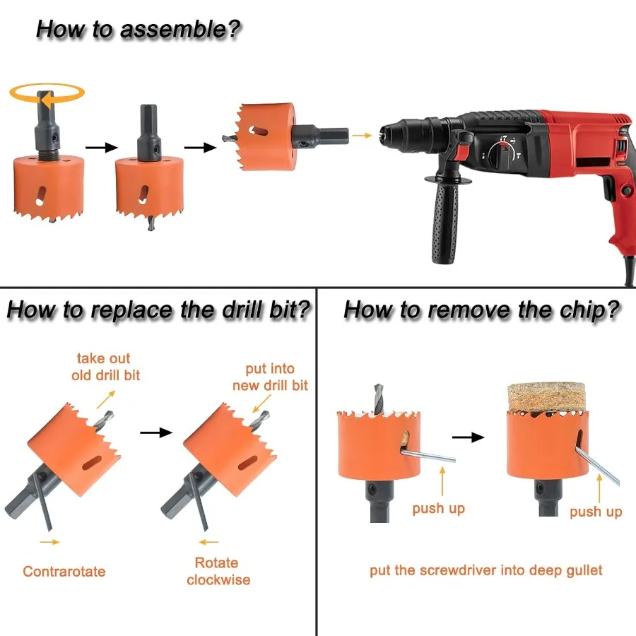 3 inch Hole Saw with Arbor for Metal Wood Plastic 76mm BiMetal Hole Cutter for Various DIY Projects with Smooth and Flat Drilli