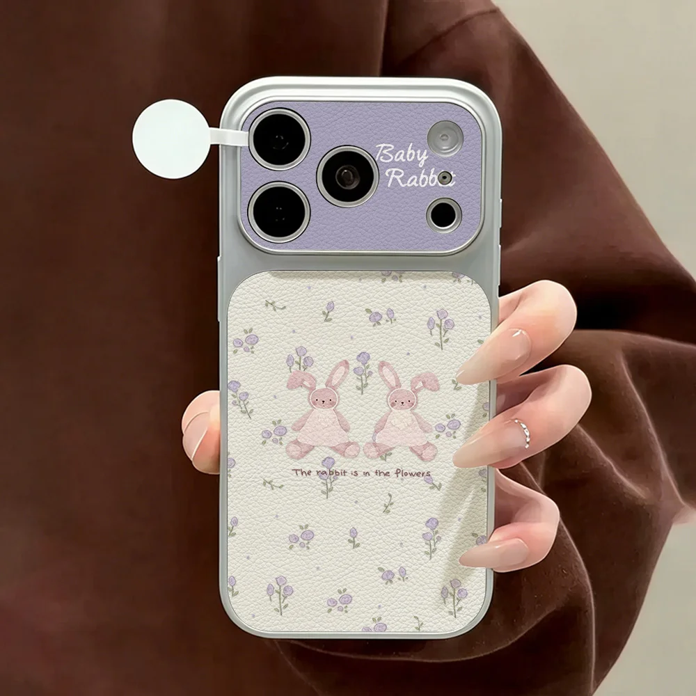 Cute Rubbit PU Leather Phone Cases For iPhone 18 Pro Max 17 16 15 14 13 12 11 Pro Max Soft Back Cover With Phone Stand/Lanyard - view 6