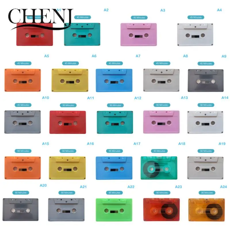1PC Standard Innovative Cassette Color Blank Tape Player With 45/90 Minutes Magnetic Audio Tape For Speech Music Recording