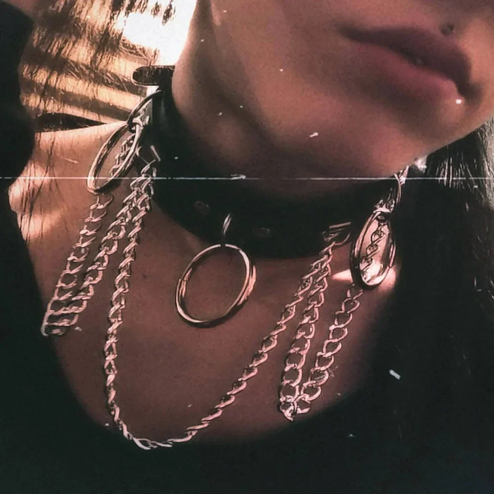 Harajuku Chocker сексуальное сердце замок ключ заклепки черные готические панк-чокеры готическое колье ожерелье для женщин хип-хоп бондаж косплей