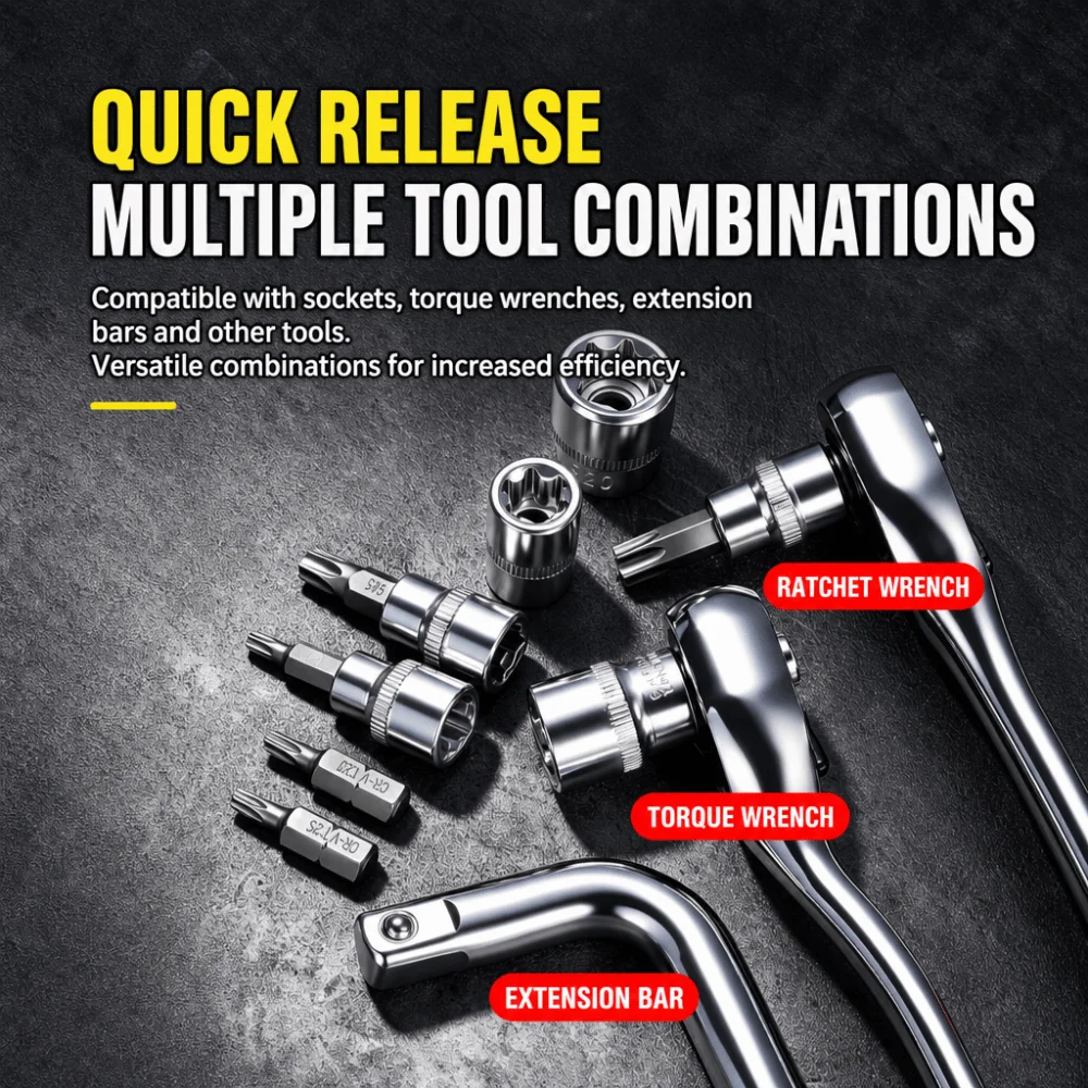 34PCS/BOX Versatile Galvanized Socket Set Hard Alloy Anti Drop Clamp Drive Sleeve Gear 3/8 E Shape Auto Fix Tool
