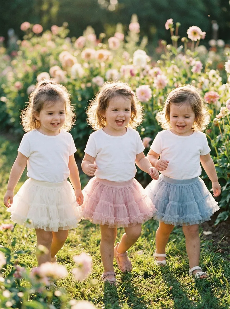 

2026 Summer Baby Tutu Skirts 6M-3T Solid Color Toddler Tiered Skirt Sweet Infant Girls Mesh Princess Dress
