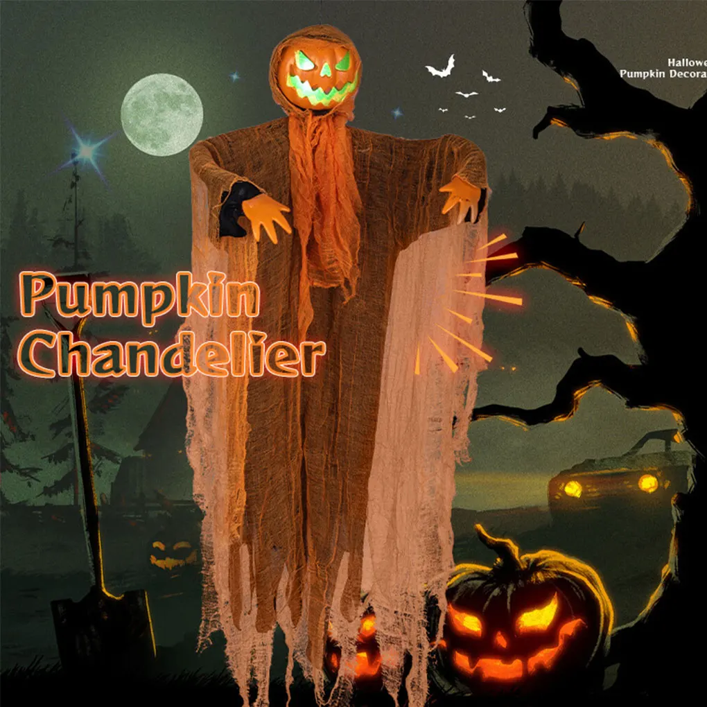 دعامة رأس اليقطين المضيئة الصغيرة واللطيفة لتزيين حفلات الهالوين 3 بطاريات عادية Z257