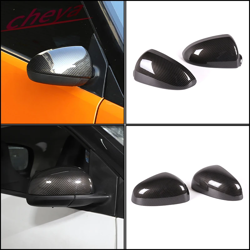 

For Mercedes Benz Smart 451 453 Fortwo Forfour 2009-2021 ABS Carbon Fiber Car Side Rearview Mirror Decorate Cover Trim 2 Pcs