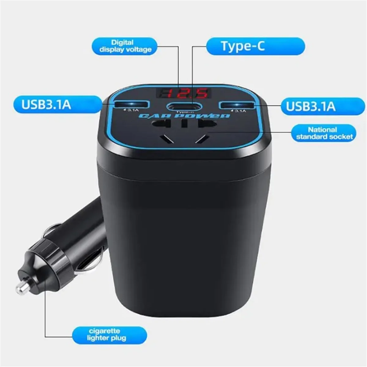 New Car Charger Inverter Power Inverter 12V 24V DC to 220V AC Converter Car Adapter Plug Socket