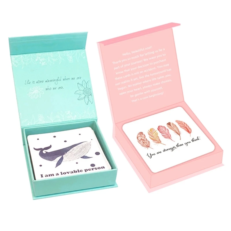 Y166 50PCS Encouraging Note Cards for Women Featuring Heartwarming Illustrations