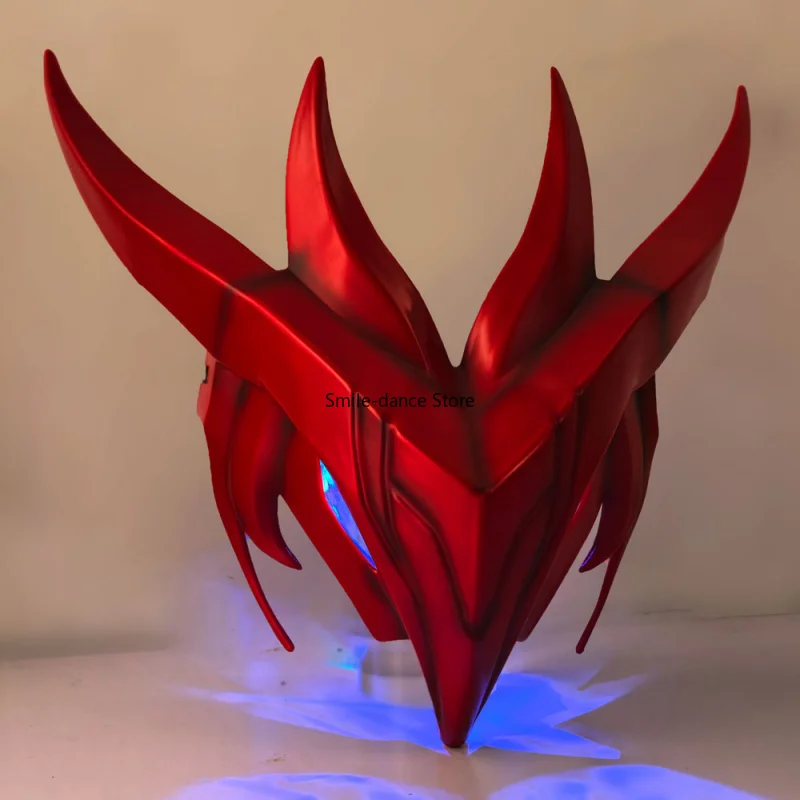 Lol Halloween Pixiv Game League of Legends Yone Mask Cos Dress Up Ball Luminescence Resin Mask Fashionable Toys Surprise Gift view 2