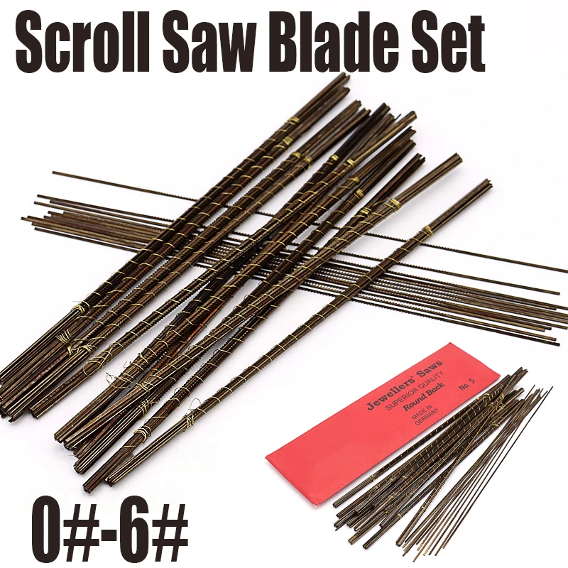 12PCS 0#-6# Scroll Saw Blade Set Wire Saw Blade U-shaped Saw Blade Woodworking Tool For Cutting Metal/Jade/Wood/Jewelry Etc