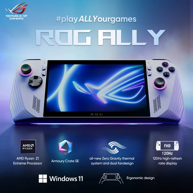 ROG Ally RC71L 7インチ Ryzen Z1 Extreme(Asus ROG Ally Z1 ROG Ally RC71L 7インチ Ryzen Z1 Extreme(Asus ROG Ally Z1