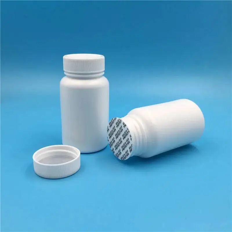 50PCS HDPE White Plastic Empty Jars - 10ml 30ml 60ml 100ml Multi-Size Containers for Pills, Powder, Bath Salts & Cosmetics