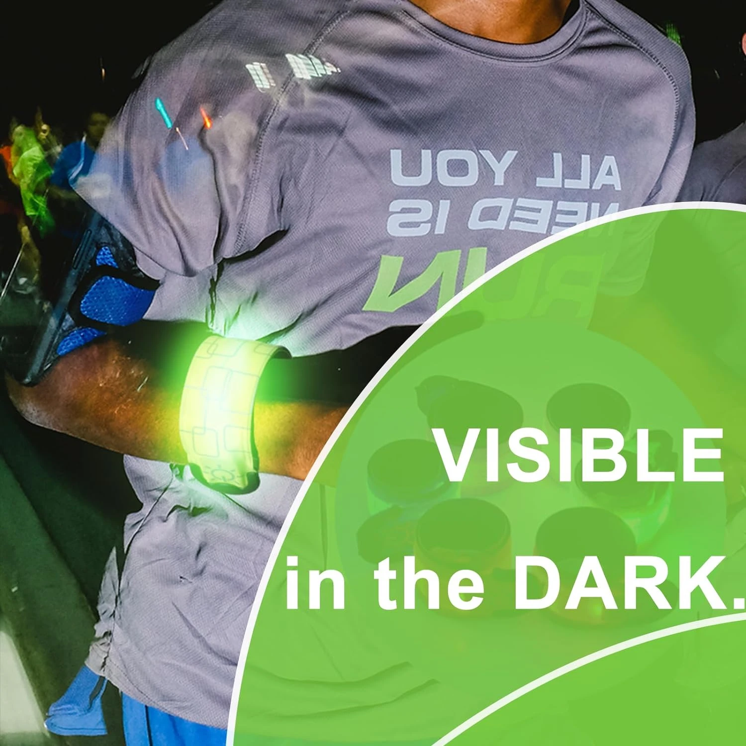 

Be seen and stay safe with this essential, ultra-bright rechargeable LED armband designed for cyclists, joggers, walkers, and ru