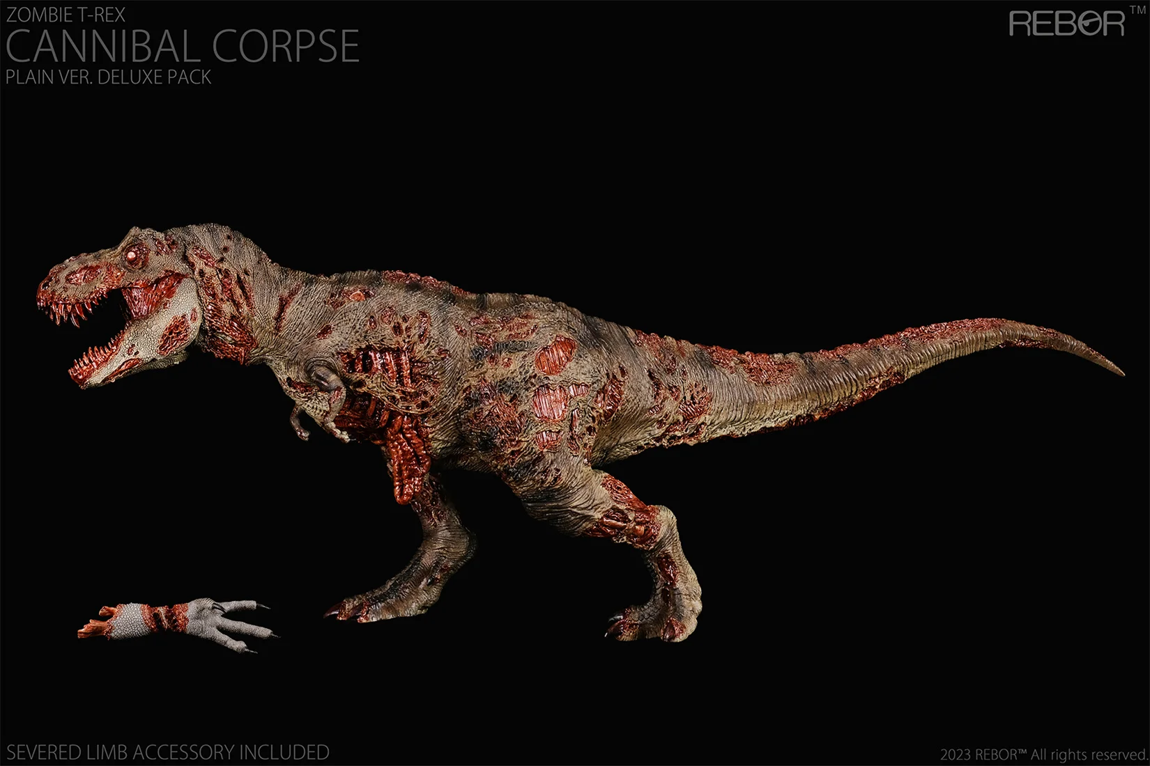 REBOR 1:35 Schaal Zombie T-Rex Cannibal Corpse Model Tyrannosaurus Dinosaurus Standbeeld Prehistorische Dier Collectie Decoratie