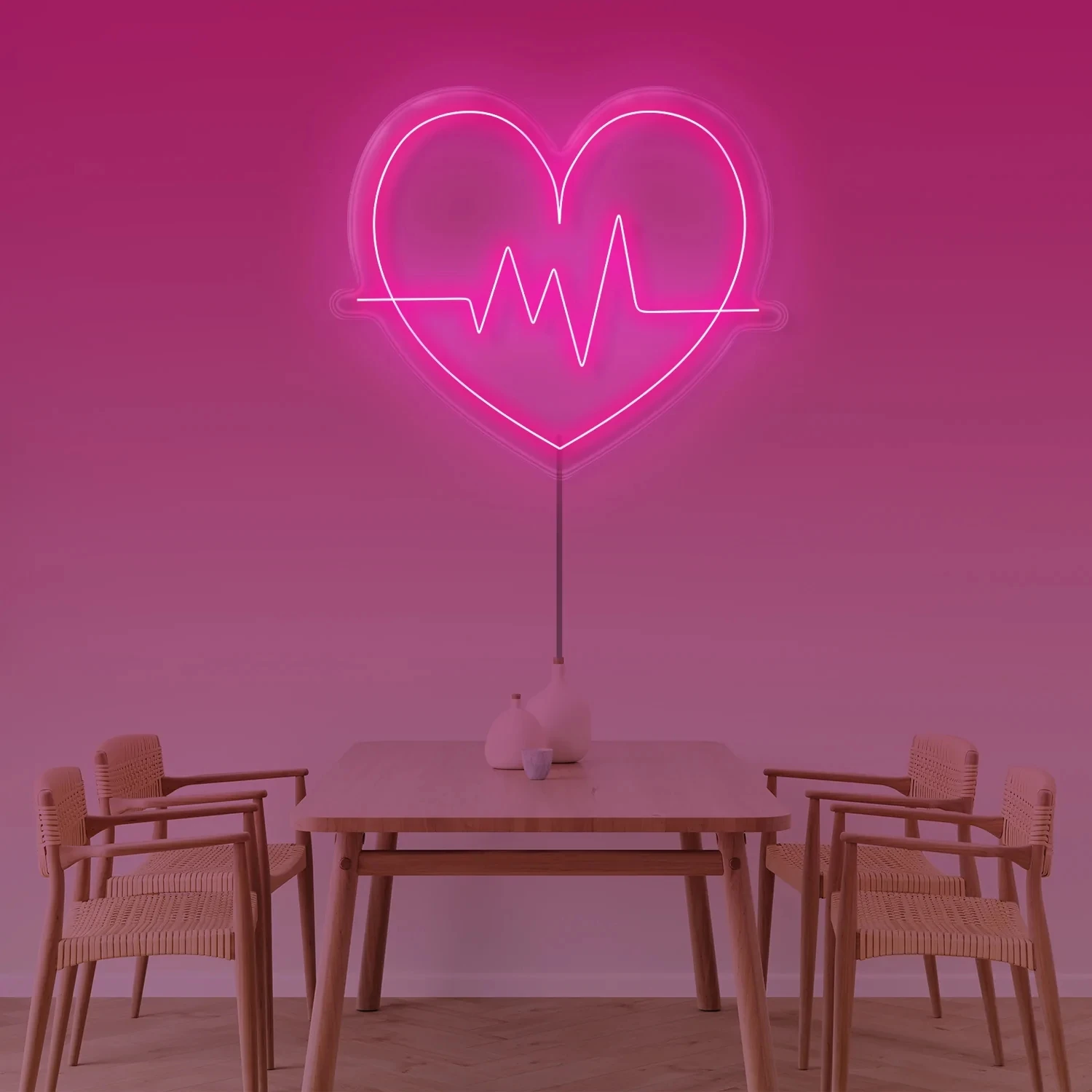 

Heartbeat Led Neon Sign Custom Neon Light Led Wall Hanging Bedroom Decor Proposal Wedding Decor Light Sign Gift for Wife