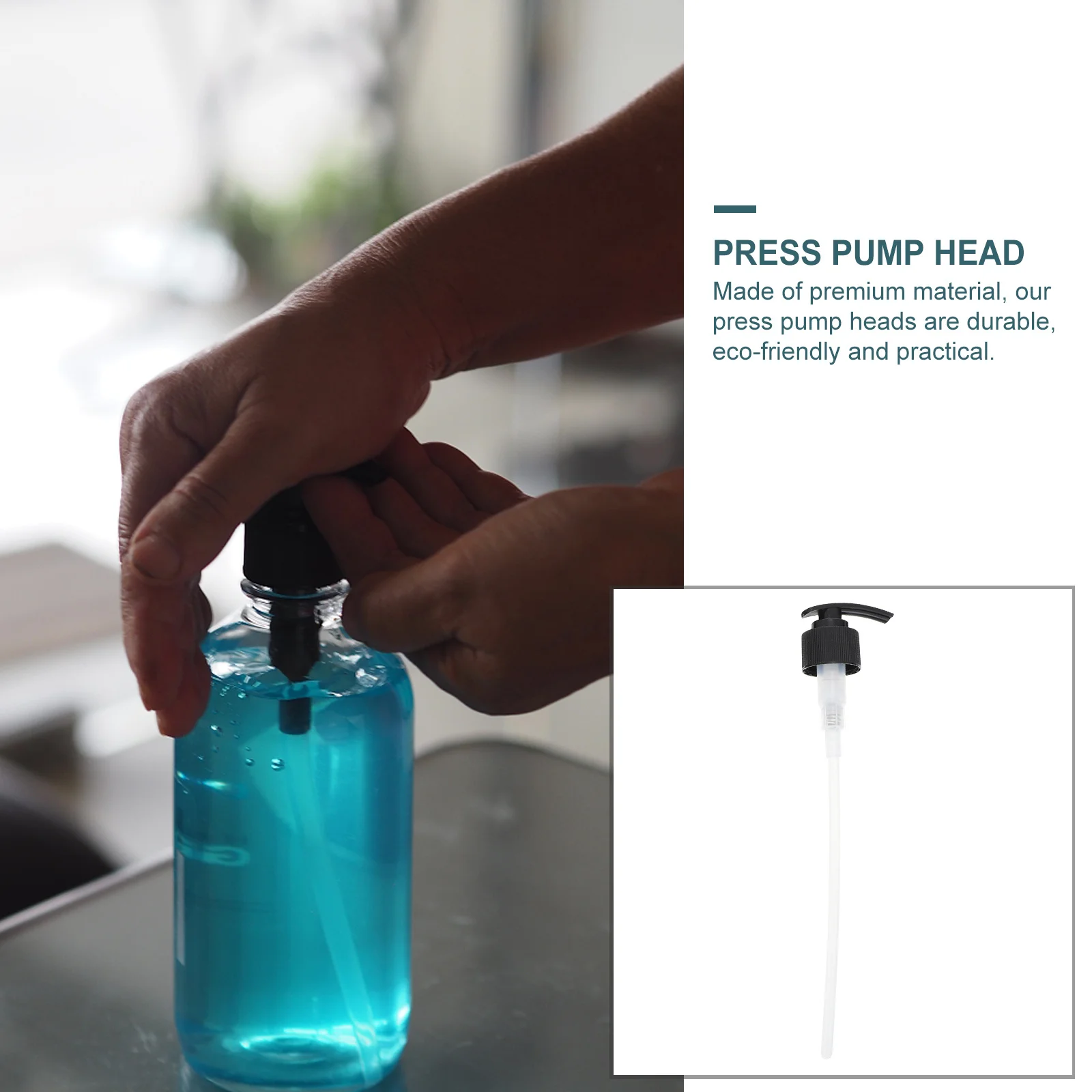 

4 Pack Lotion Pump Dispenser Heads Plastic Press Pumps Replacement for Soap Emulsion Bottles Body Wash Shampoo Liquid Containers