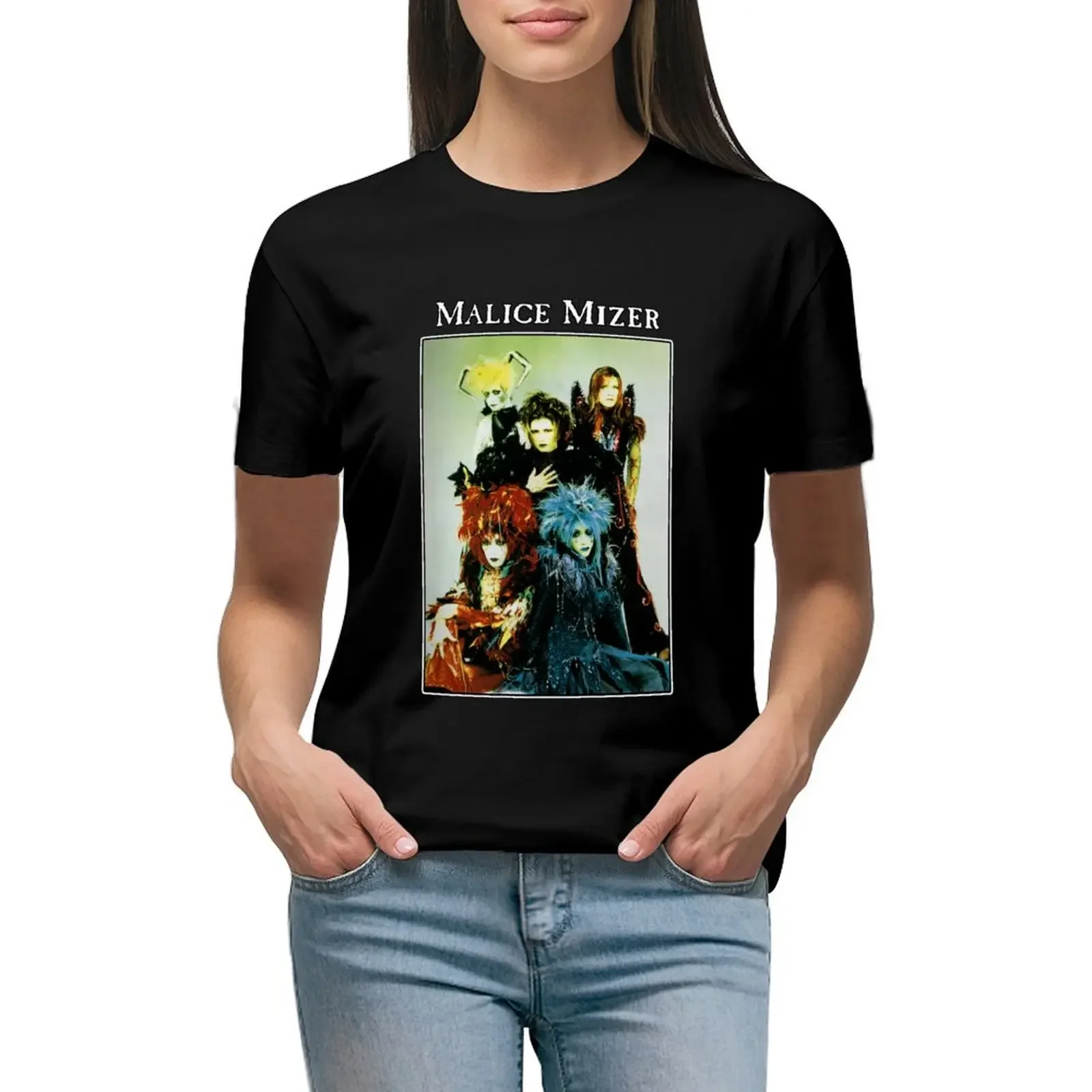 

MALICE MIZER - merveilles Era Band Picture (Visual kei J-rock band with Gackt & Mana) T-Shirt sweat Women's cotton t-shirt