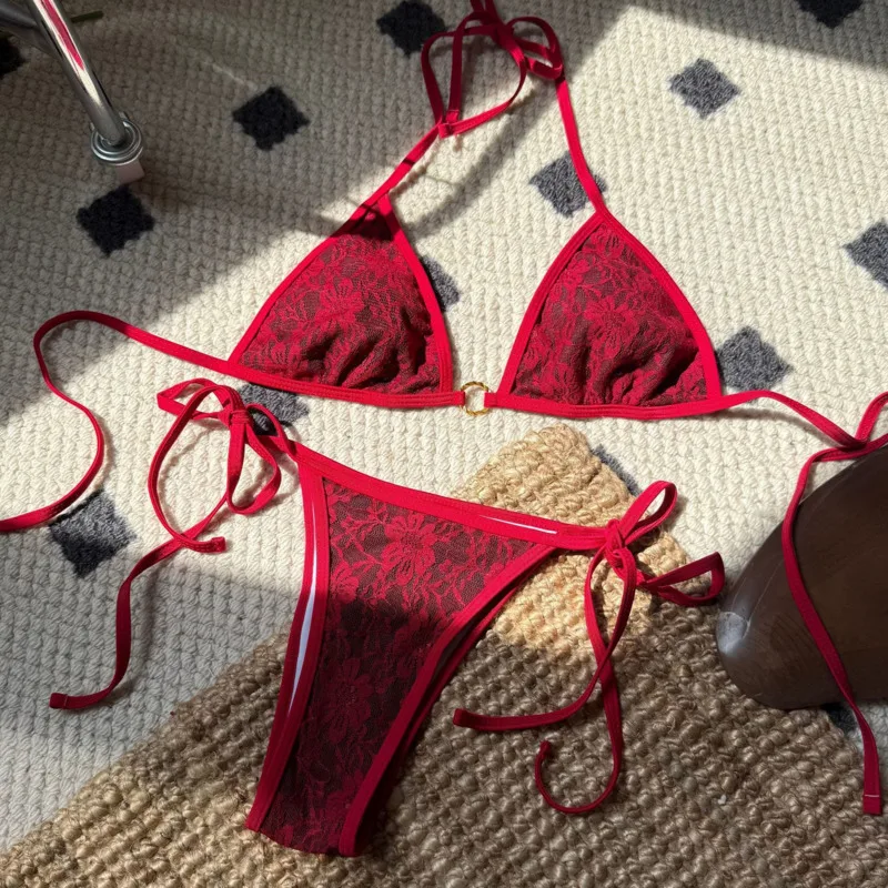 Lace Sexy Bikinis 2026 Women's Swimwear Female Swimsuit For Swim Wear Bathing Suits Brazilian Bikini Set Beachwear Pool Bather