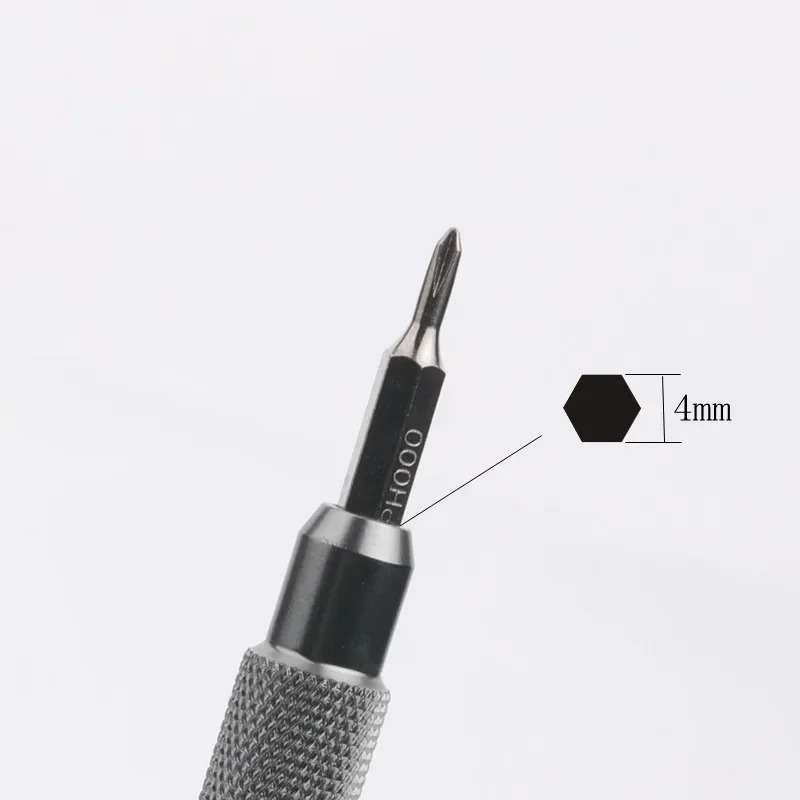 Mango de destornillador magnético de precisión, herramienta de mano de reparación de teléfonos móviles, brocas hexagonales Torx de 4mm