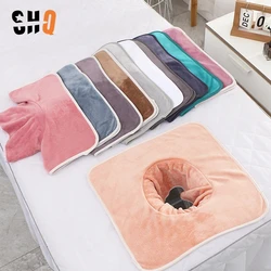 Thickened Beauty SPA Massage Table Planking Face Towel with Hole Bed Bandana Salon Bedside Hole Towel Bed Towel Absorbent 35cm