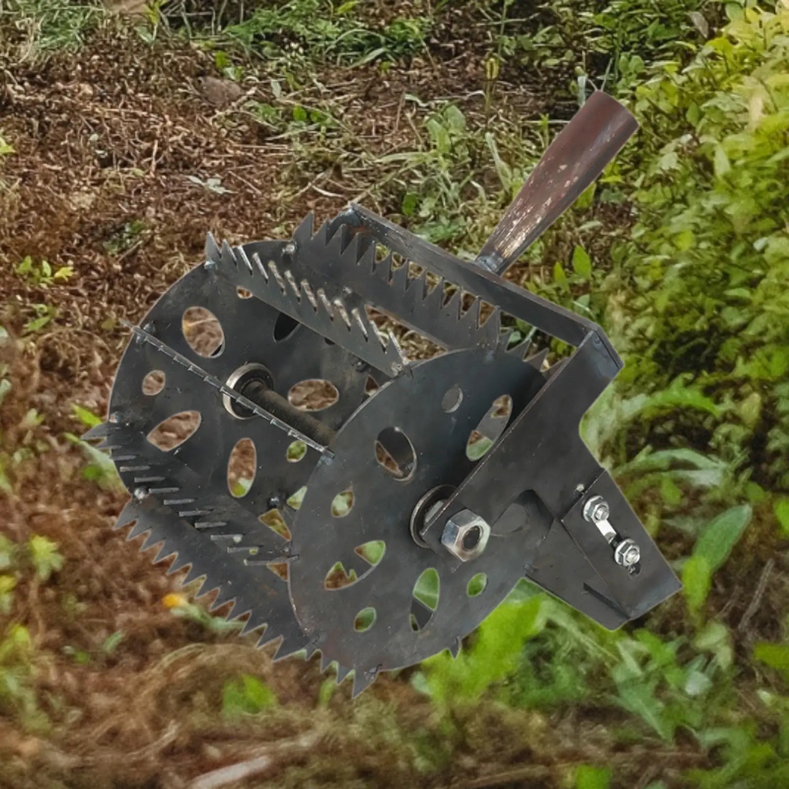 Alat Weeder Manual Rol Gulma Penghilang Gulma Aerator Rumput Bergulir untuk Penanaman