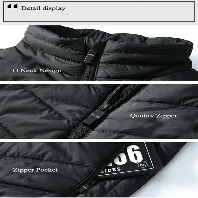 21/13/9Areas Self Heating Vest Jacket Heated Winter Men Womens Heated Jacket Tactical Heating Vest Body Warmer Coat with  Gloves