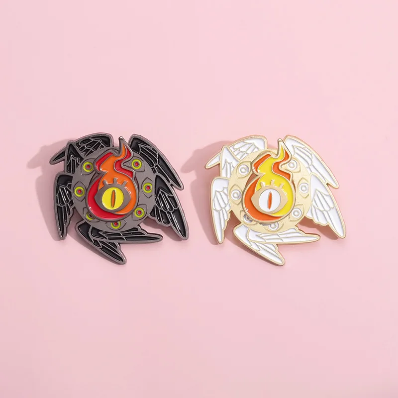 Pure Angel Wings Enamel Pins Seraph Seraphim Brooch Lapel Badges Punk Jewelry Gift For Woman Friend