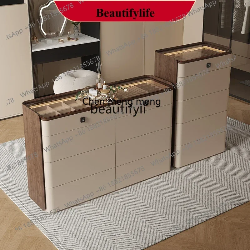 

D178 Italian bedroom solid wood minimalist locker, bedside locker, drawer storage, bedside stand cabinet Y96