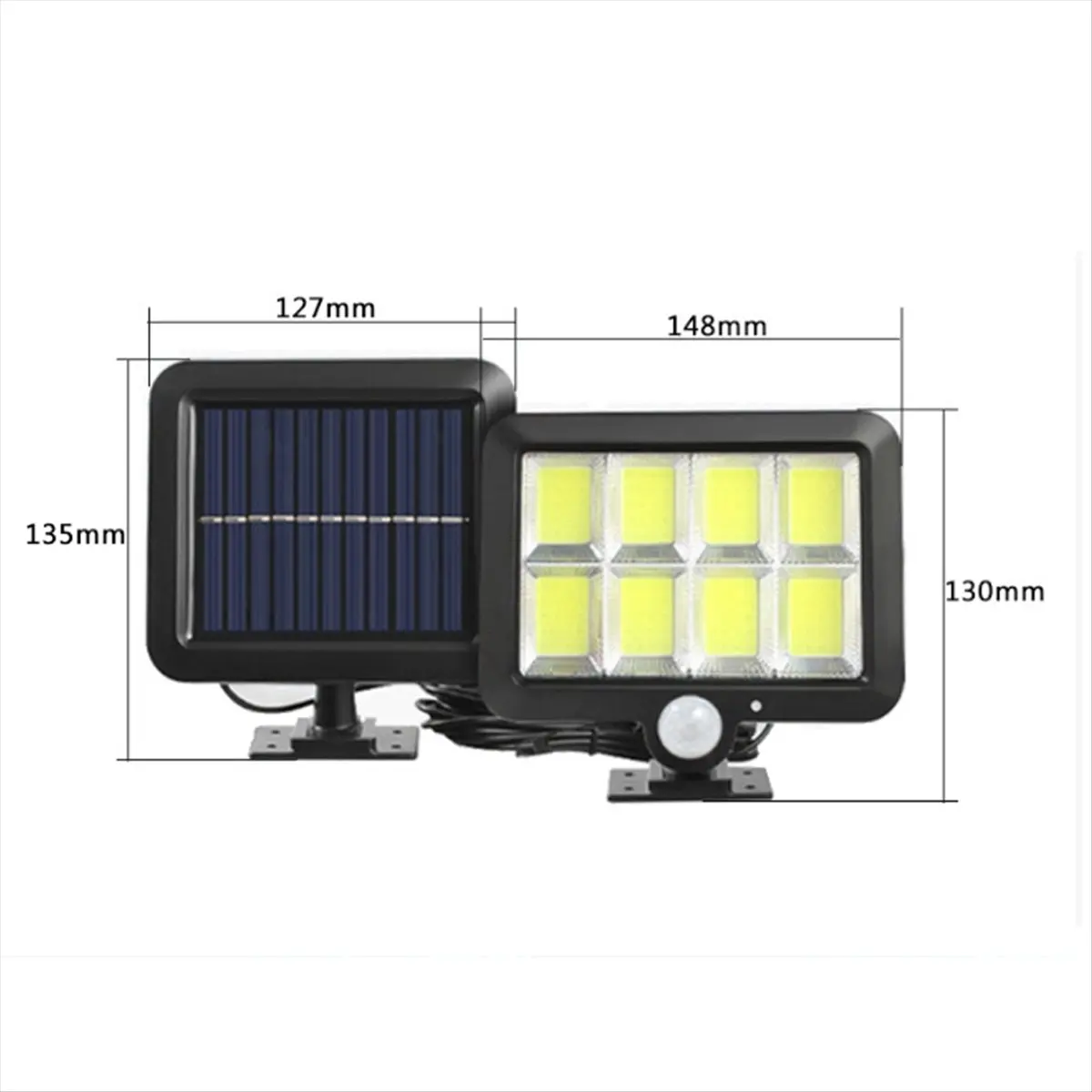 

【FITTING!】160 COB Solar Powered Light Outdoor Motion Sensor Sunlight Waterproof Wall Lamp for Garden Garage Driveway Porch Fence
