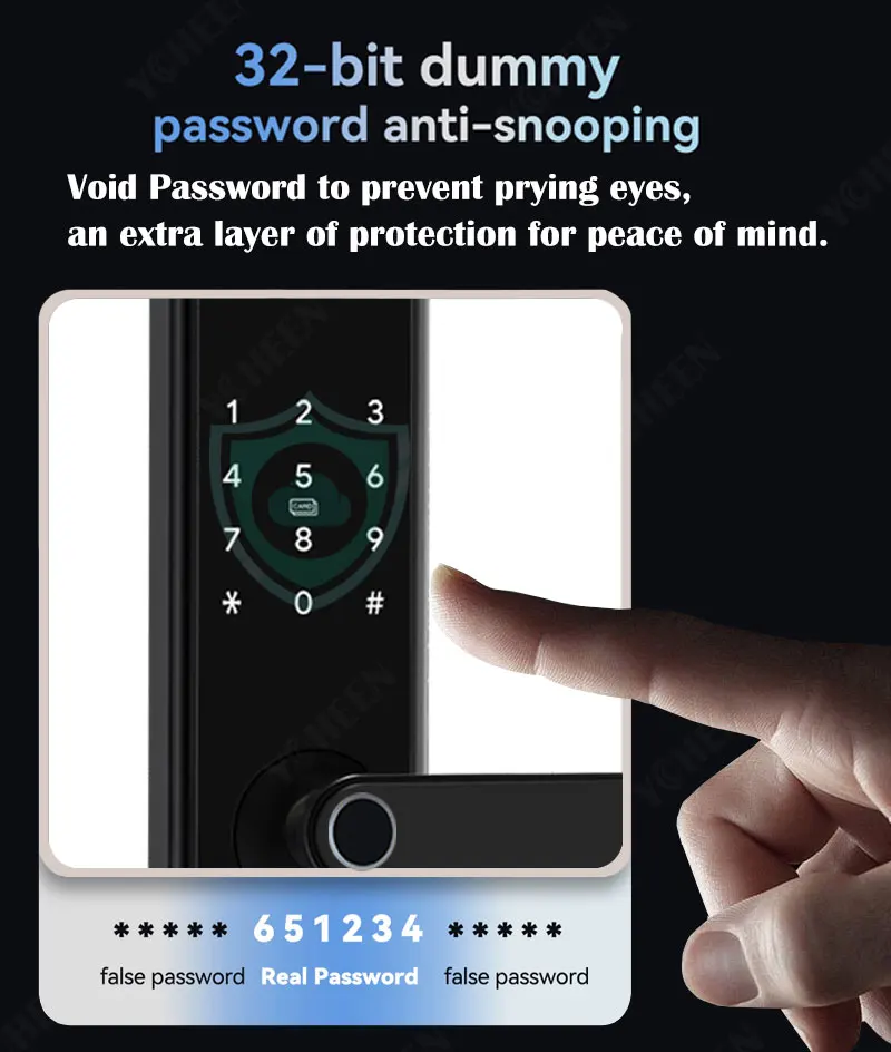 TTlock Bluetooth Smart Lock Fingerprint Code Unlock Door Locks with Key Nfc Rifd Smart Card Combination Electronic Digital Lock