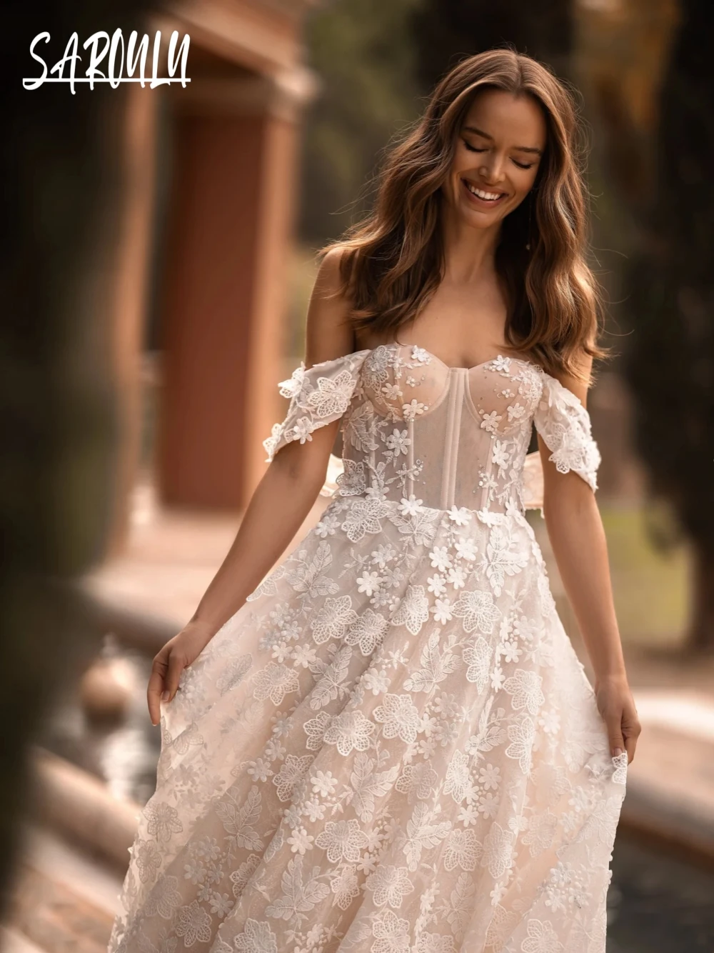 

Romantic A Line Appliques Wedding Dress Fashionable Delicate Sweetheart Neck Women Bridal Gown Customized Graceful Corset Dress