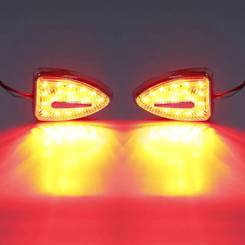 L&R Aero Head Marker Red Lights For Honda Goldwing GL 1800 Airbag ABS 2012-2017