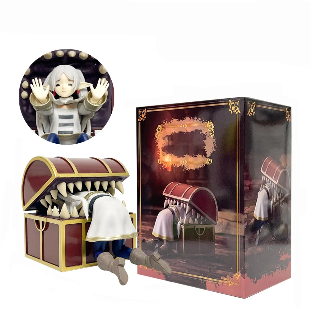 

Frieren Beyond Journey's End Frieren Treasure Chest Monster Anime Character Toy Cartoon Kawaii Model Action Figure Ornament
