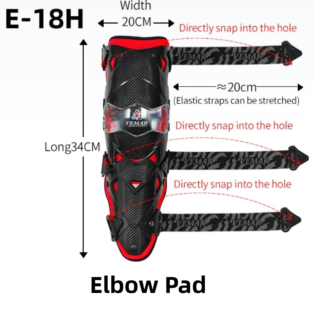 Red Motocross Elbow Pads Motorcycle Elbow Guard Moto Protection Motocross Equipment Motorcycle Elbow Safety Riding Gear