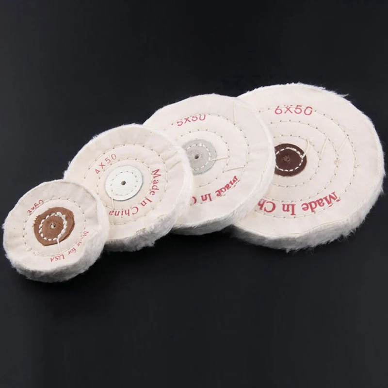 3/4/5/6/7/8" Wheels Buffing Polishing Wheel Cotton Lint Cloth Buffing Wheel Gold Silver Jewelry Mirror Polishing Wheel