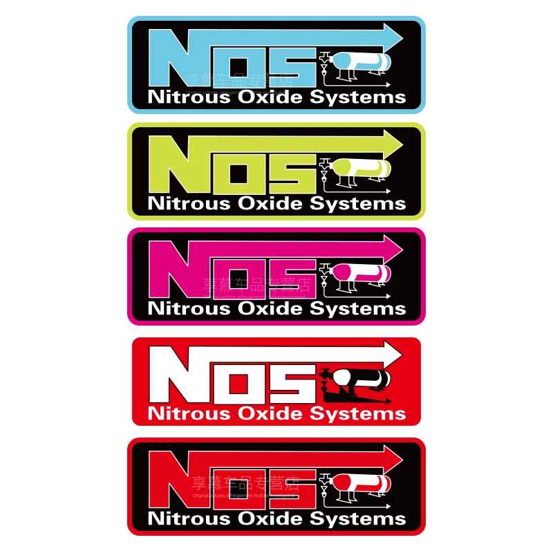 

NOS Nitrogen Acceleration Motorcycle Sticker Waterproof Vinyl Decal for Motorbike Side Panel Front Fairing Car Electric Scooter